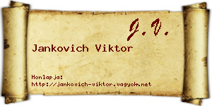 Jankovich Viktor névjegykártya