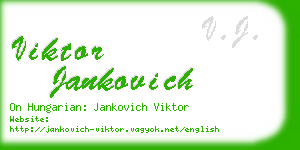 viktor jankovich business card